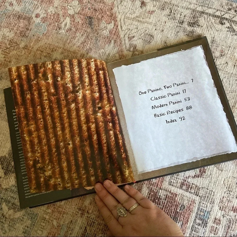 Brand New Perfect Panini Hardback Cookbook Kitchen Gourmet Foodie Recipe